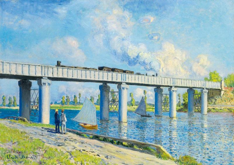 Claude_Monet__Railway_Bridge_at_Argenteuil__1873___1000_palan_palapeli